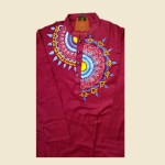 Hand-painted premium khadi Panjabi SL-216
